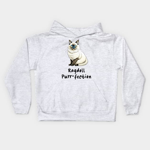 Ragdoll Purr-fection Kids Hoodie by Buckeyes0818